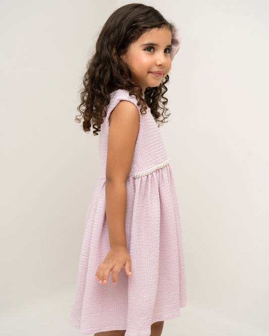 VESTIDO OLAS ADORNO CINTURA