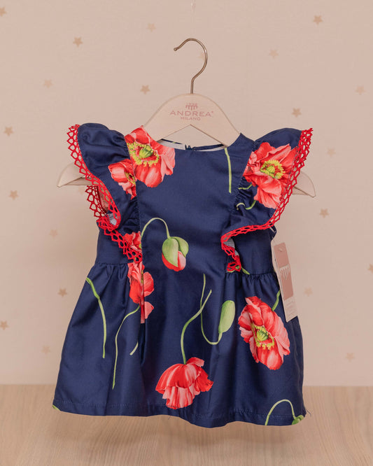 VESTIDO TIPO TALEGO MANGA ARANDELA
