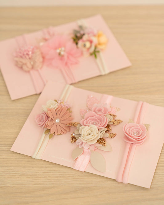 SET DE CINTILLOS FLORES X3