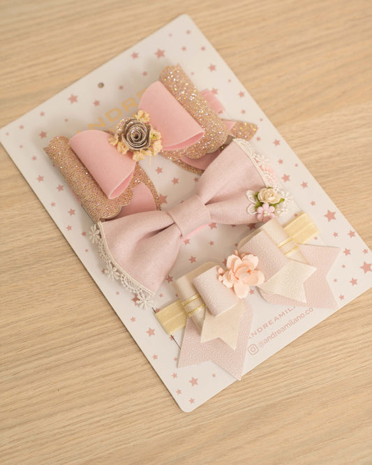 SET DE CINTILLOS DE LAZOS X3