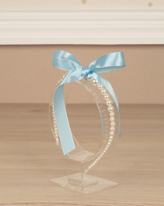 DIADEMA DE PERLAS CON LAZO
