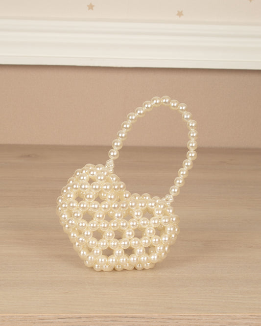 BOLSO DE PERLAS FORMA CORAZON
