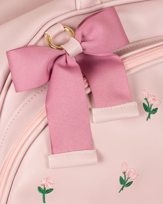 PAÑALERA HORIZONTAL CON LAZO BORDADO FLORES