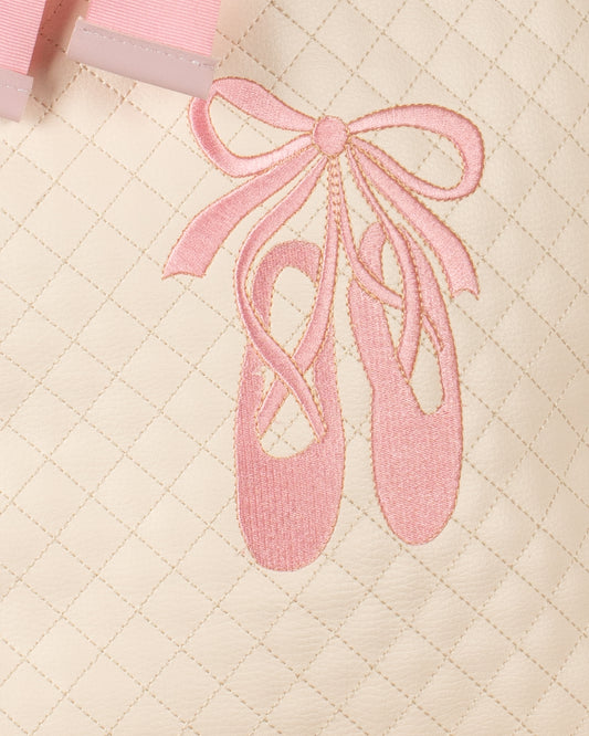 PAÑALERA MORRAL CON LAZO BORDADO BAILARINA