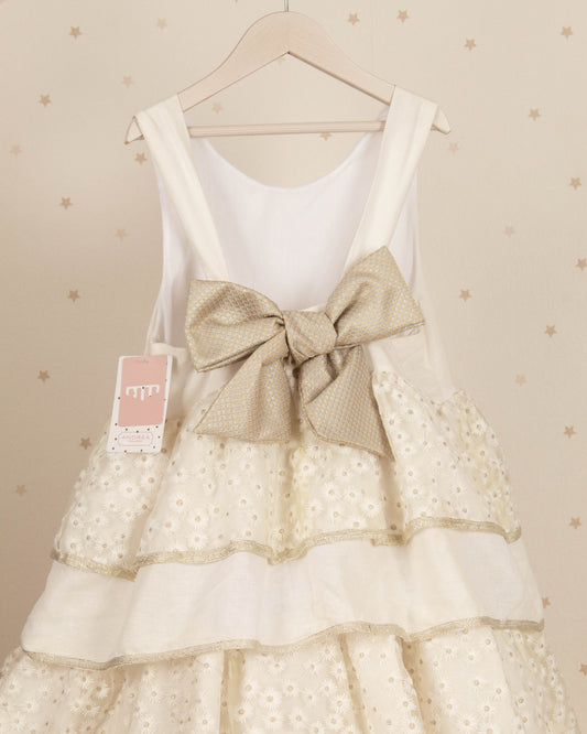 VESTIDO FALDA ARANDELAS FANTASIA DORADA