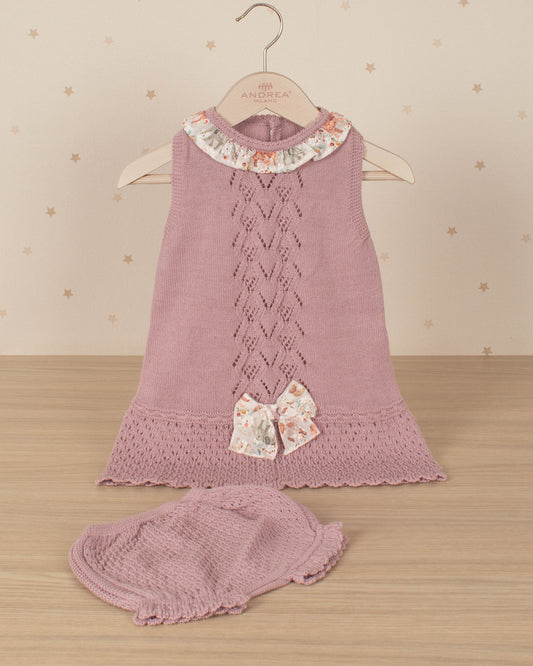 VESTIDO JESUSITO TEJIDO CON RANITA
