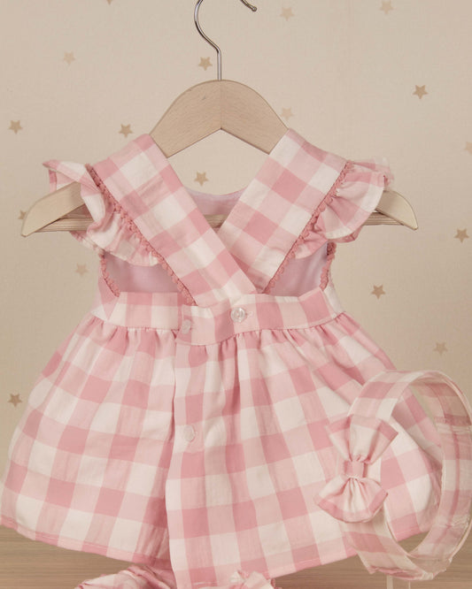 VESTIDO TALLE ALTO ESTAMPADO CUADROS CON RANITA