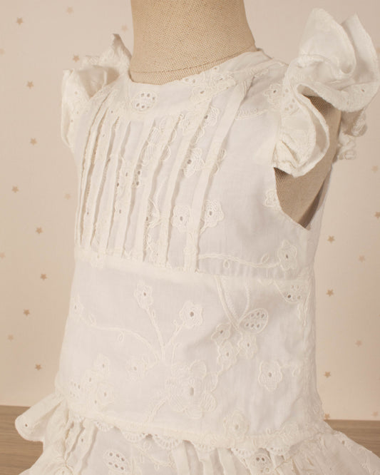 CONJUNTO PAZ BLUSA Y SHORT BORDADO RISA