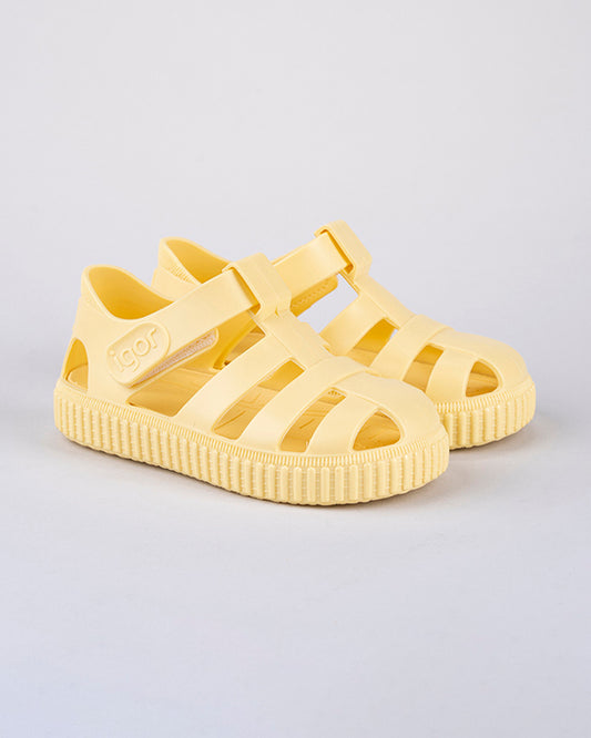 SANDALIA NICO VELCRO PASTEL MARCA IGOR SUELA COLOR