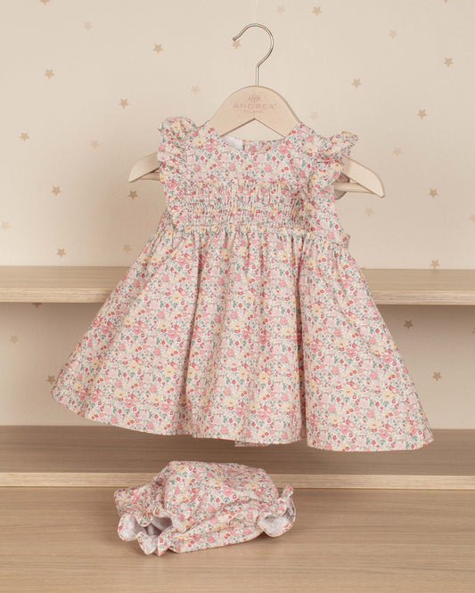 VESTIDO JESUSITO MALDIVAS FLORES CON RANITA