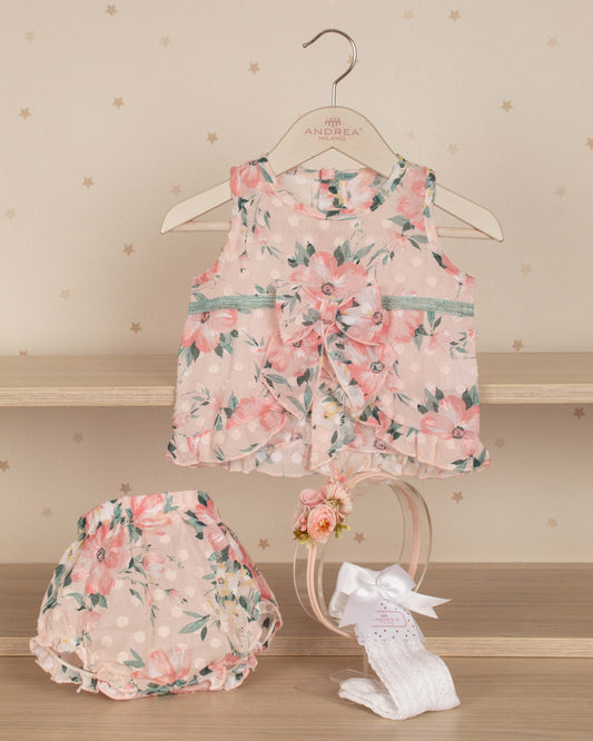 VESTIDO DE BEBE LAZO FRONTAL CON RANITA