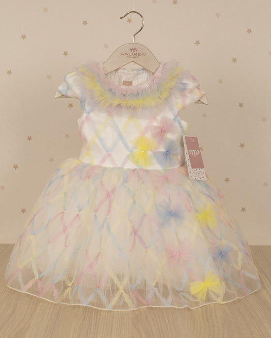 VESTIDO CUBIERTA TUL TRICOLOR