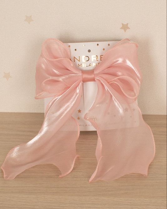 GANCHO LAZO BRILLOS CON TIRAS ONDULADAS