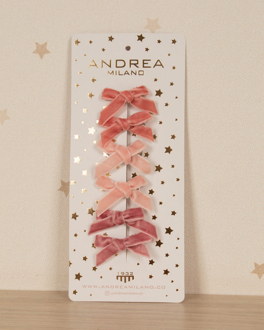 TRIO DE GANCHOS MINI DE GAMUZA