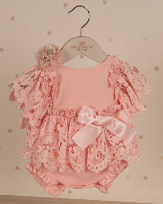 PELELE ENCAJE CON LAZOS BOSQUE