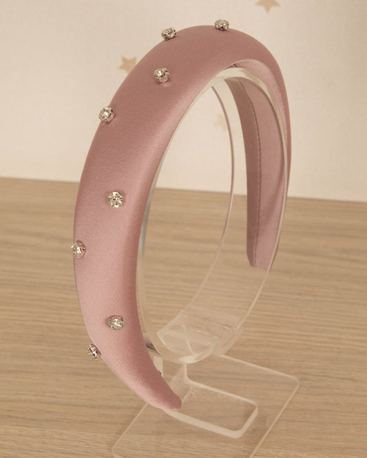 DIADEMA SATIN CON PIEDRAS BRILLANTES