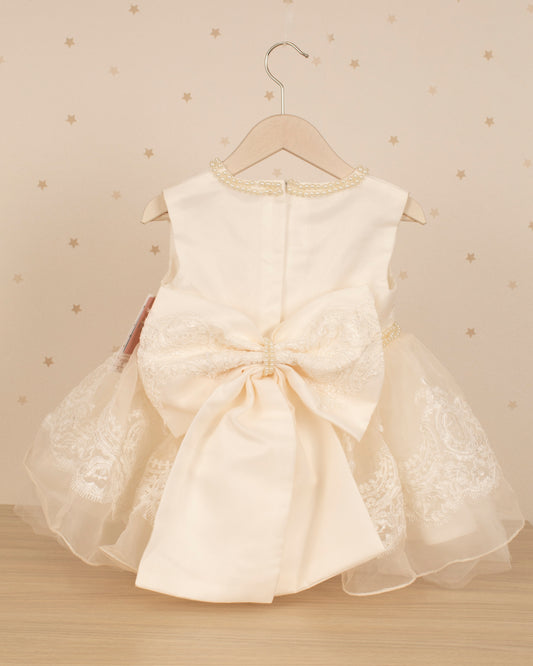 VESTIDO FALDA BORDADA Y APLIQUES