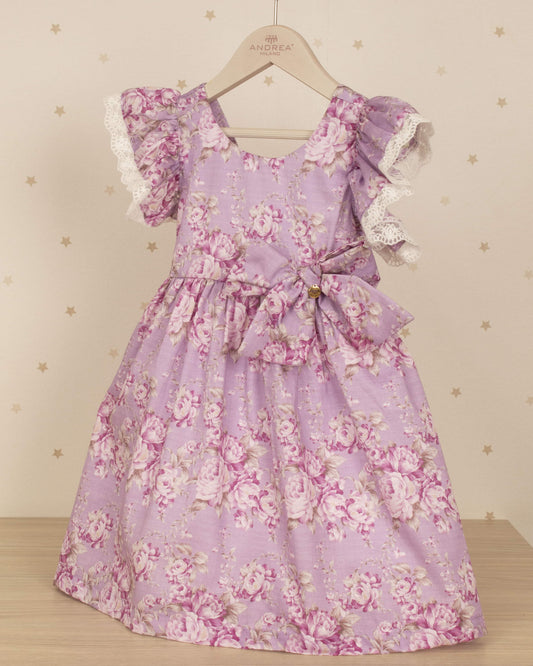 VESTIDO  ESTAMPADO MANGAS ARANDELA
